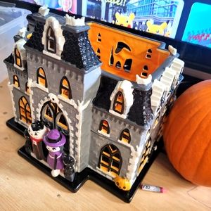 Bath and body works candle holder haunted house Halloween rare